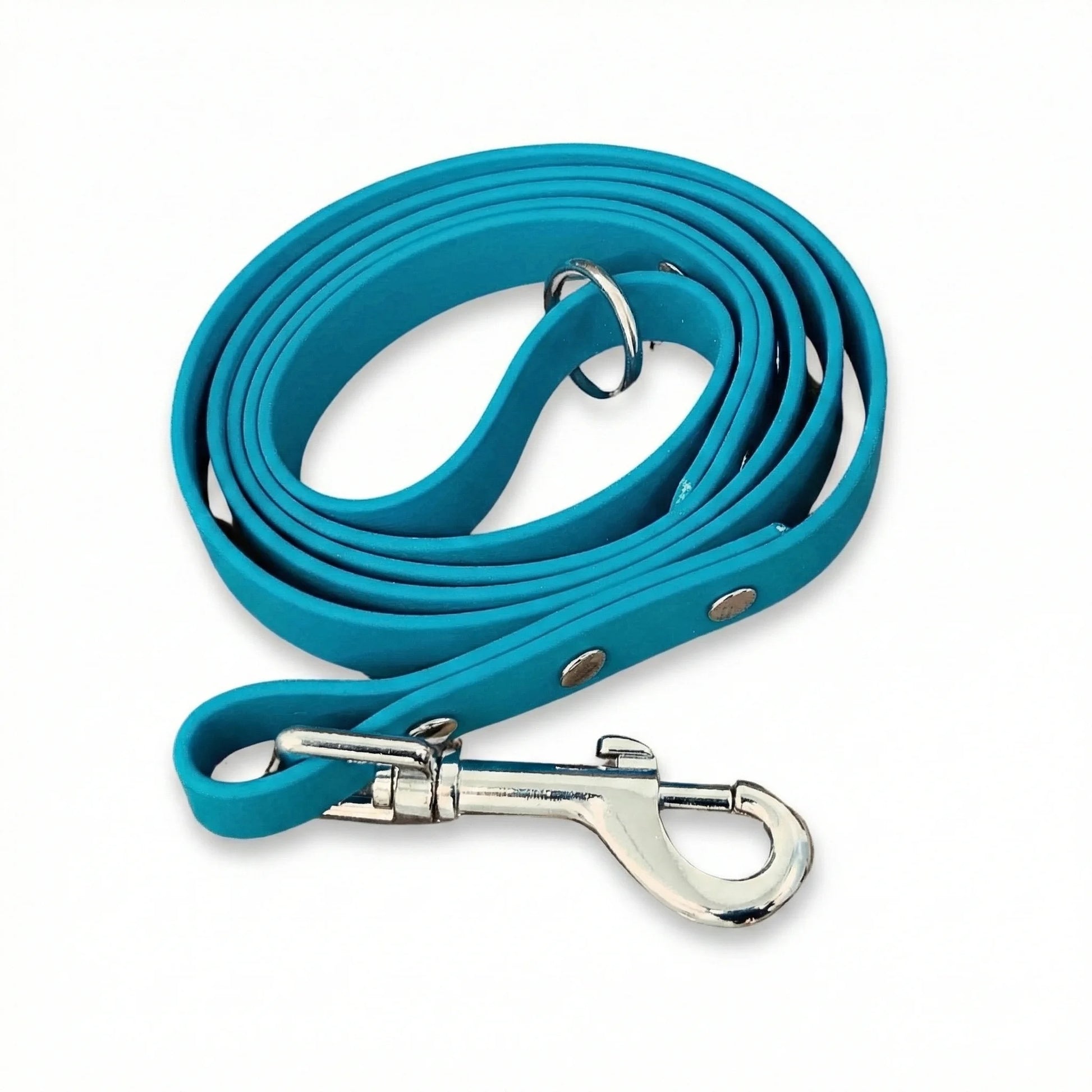 Turquoise Biothane Dog Lead – Waterproof, Durable & Handmade in the UK