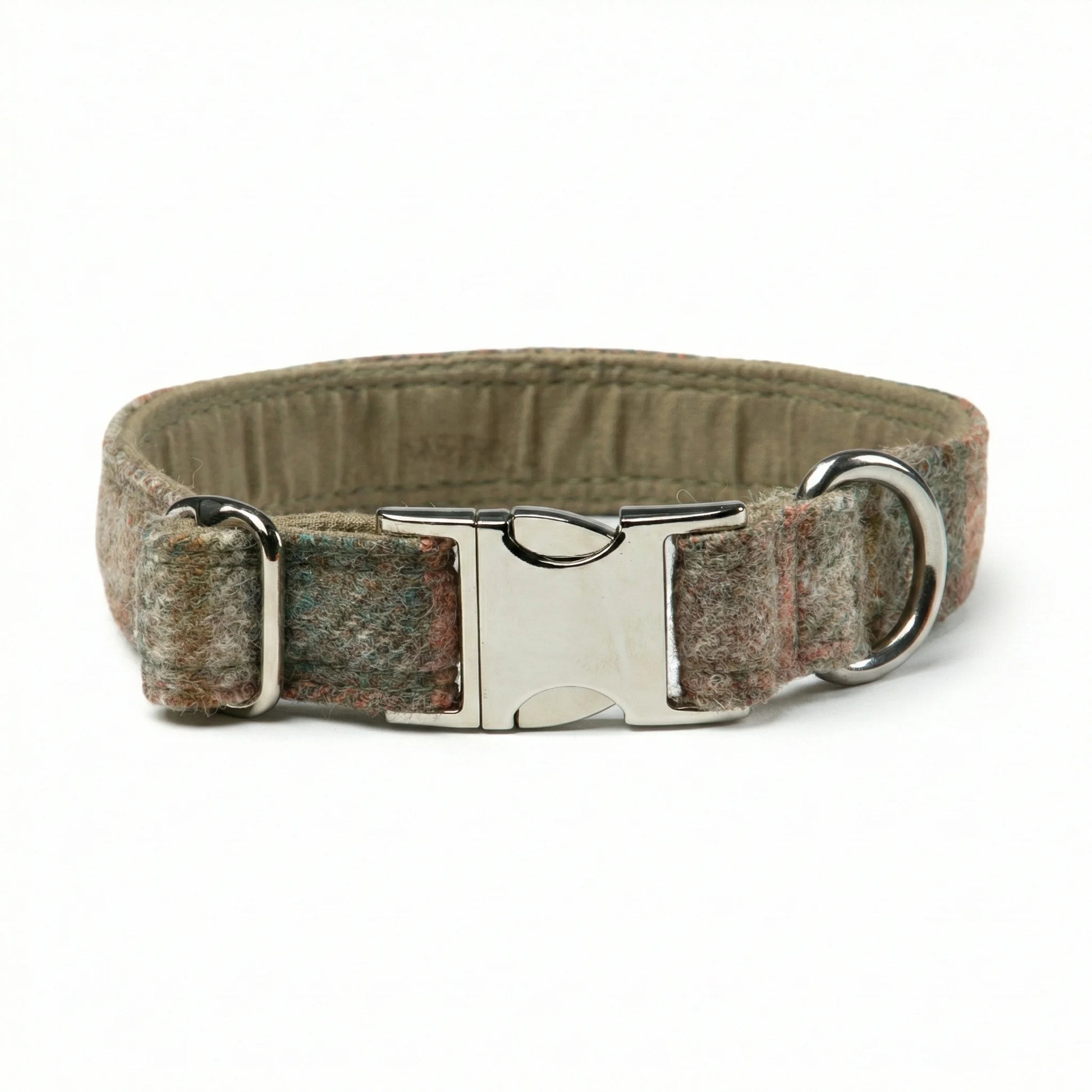 collared creatures abraham moon wool dog clasp collar in glen coe terracotta for dogs