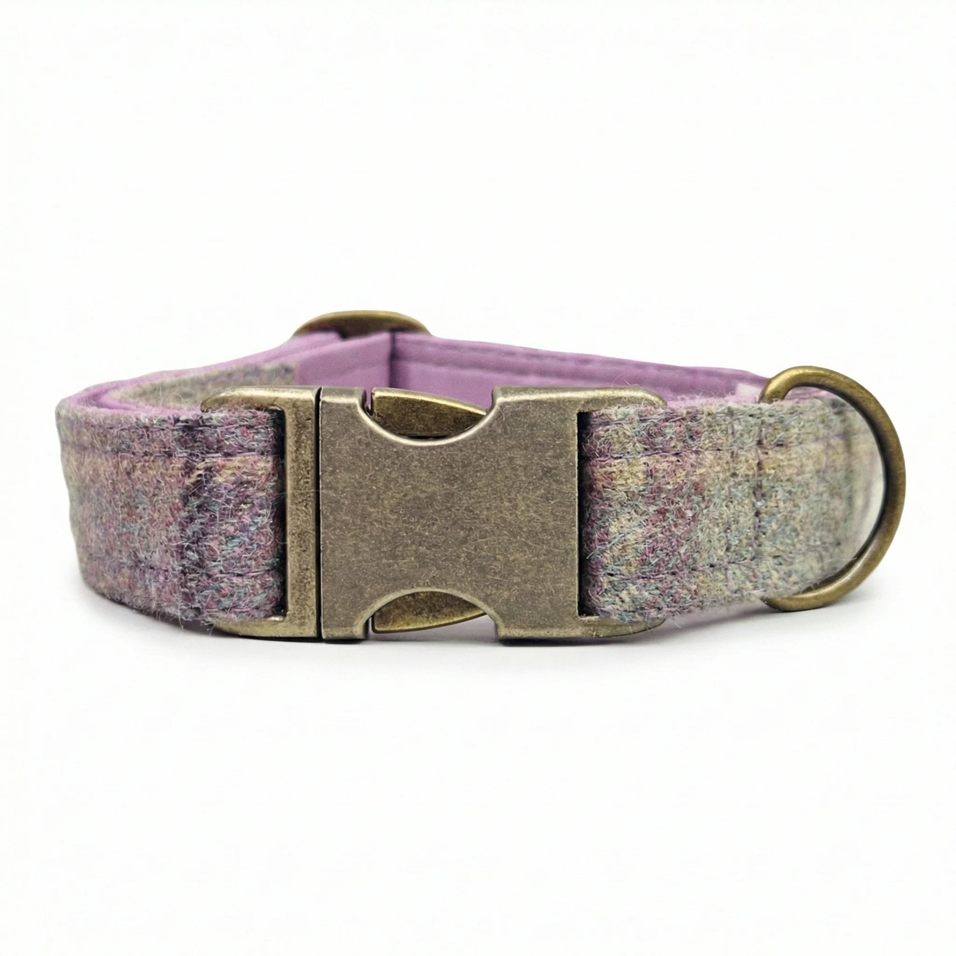 collared creatures abraham moon wool dog clasp collar in kincraig heather for dogs