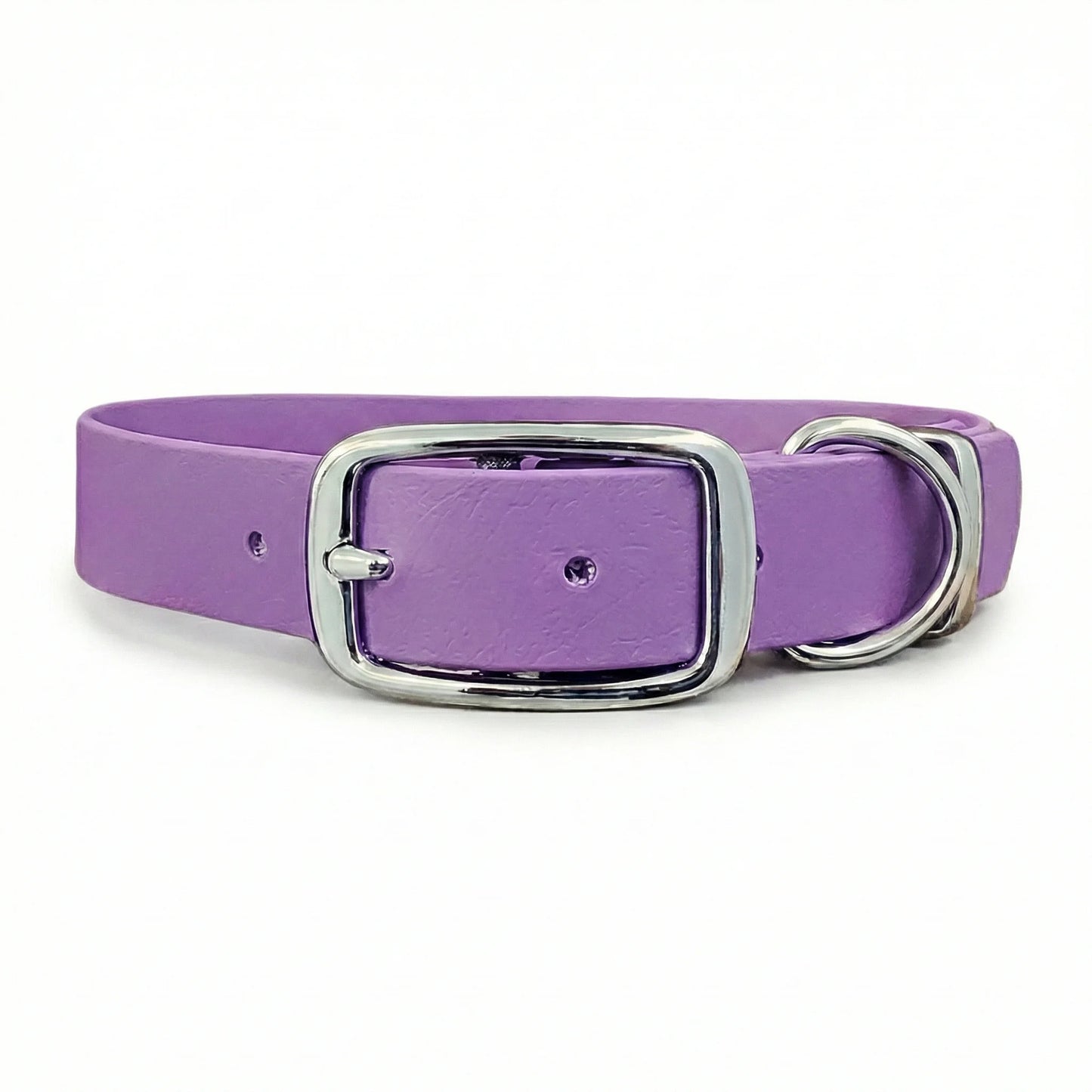 collared creatures waterproof biothane dog buckle collar in purple amethyst for dogs