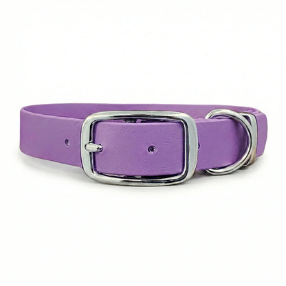 collared creatures waterproof biothane dog buckle collar in purple amethyst for dogs
