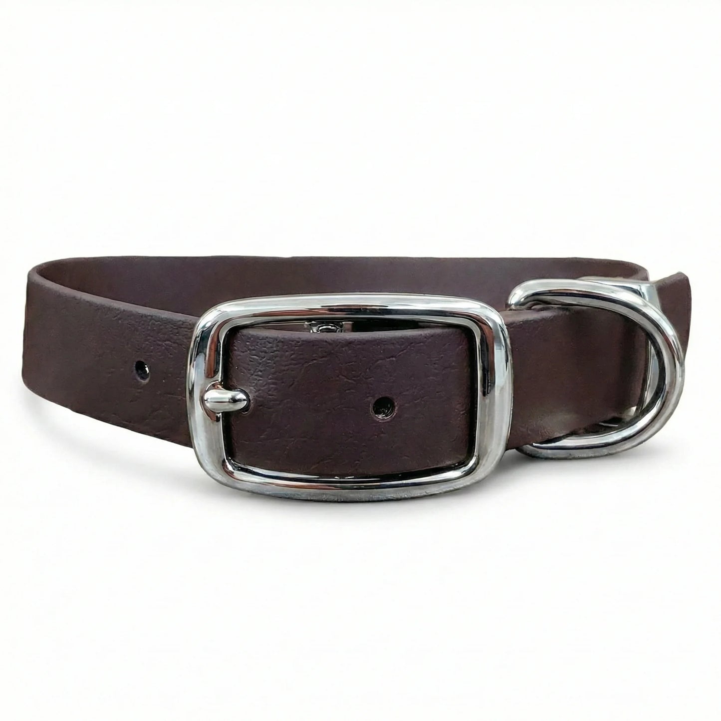 collared creatures waterproof biothane dog buckle collar in dark brown for dogs