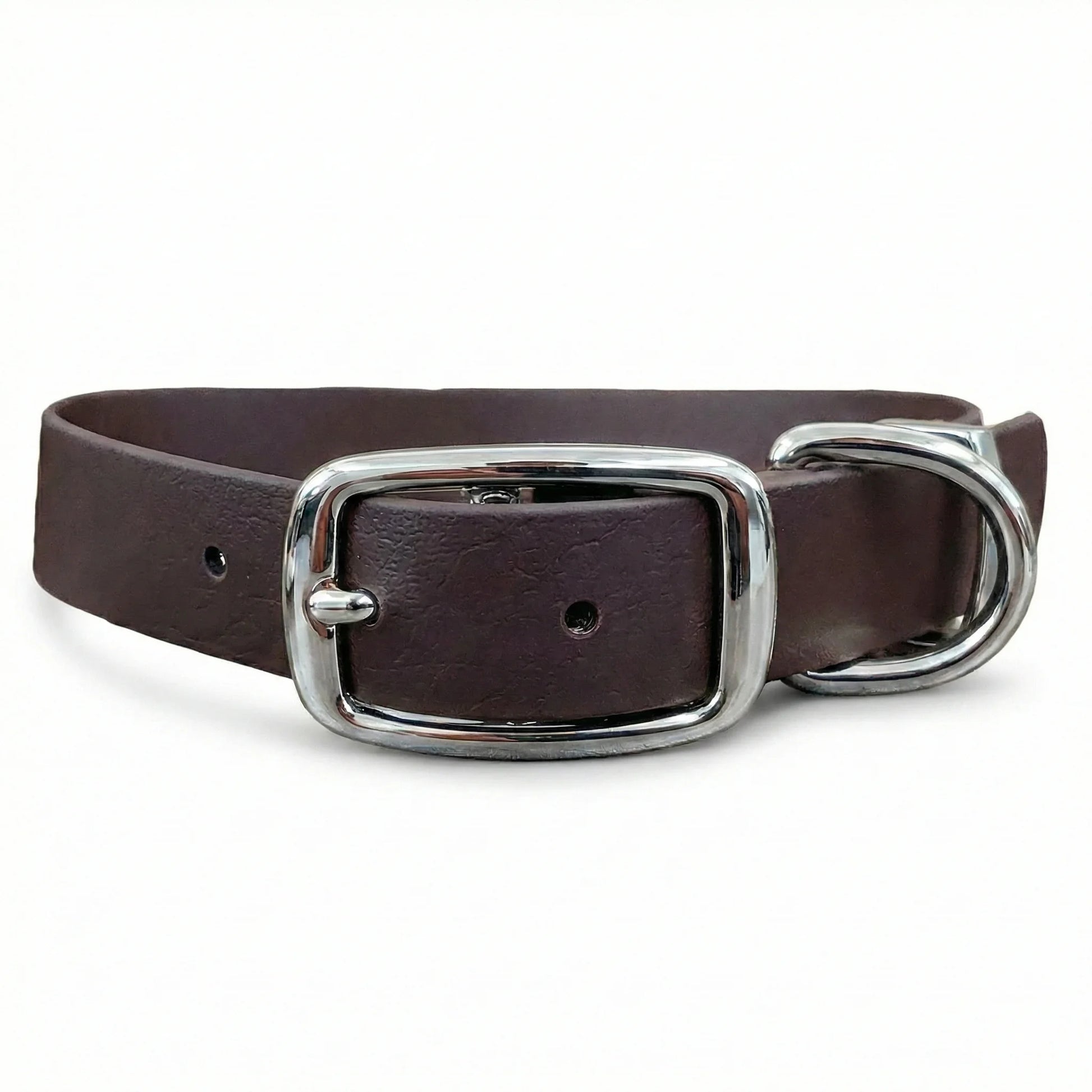 collared creatures waterproof biothane dog buckle collar in dark brown for dogs