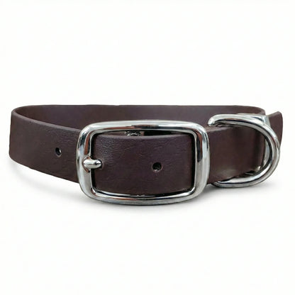 collared creatures waterproof biothane dog buckle collar in dark brown for dogs