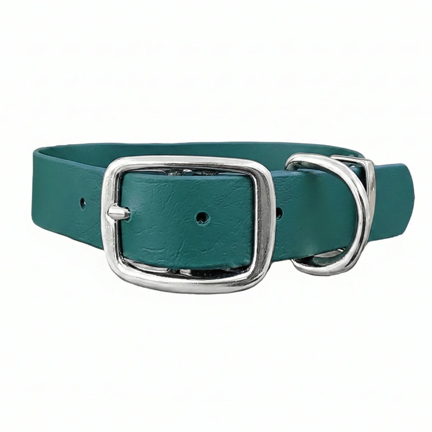 collared creatures waterproof biothane dog buckle collar in dark green for dogs