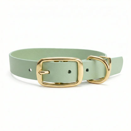 collared creatures waterproof biothane dog buckle collar in guacamole green for dogs