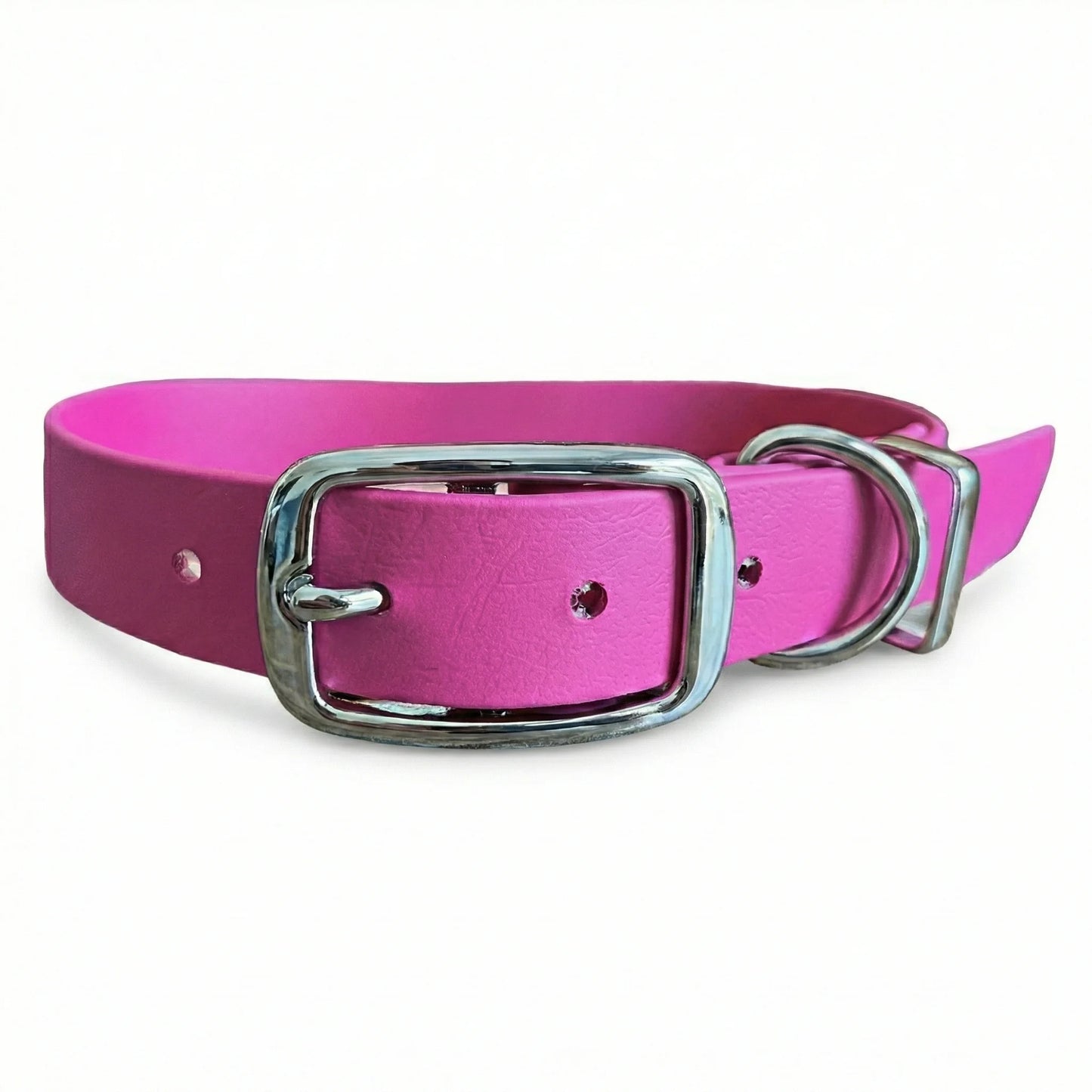 collared creatures waterproof biothane dog buckle collar in magenta for dogs
