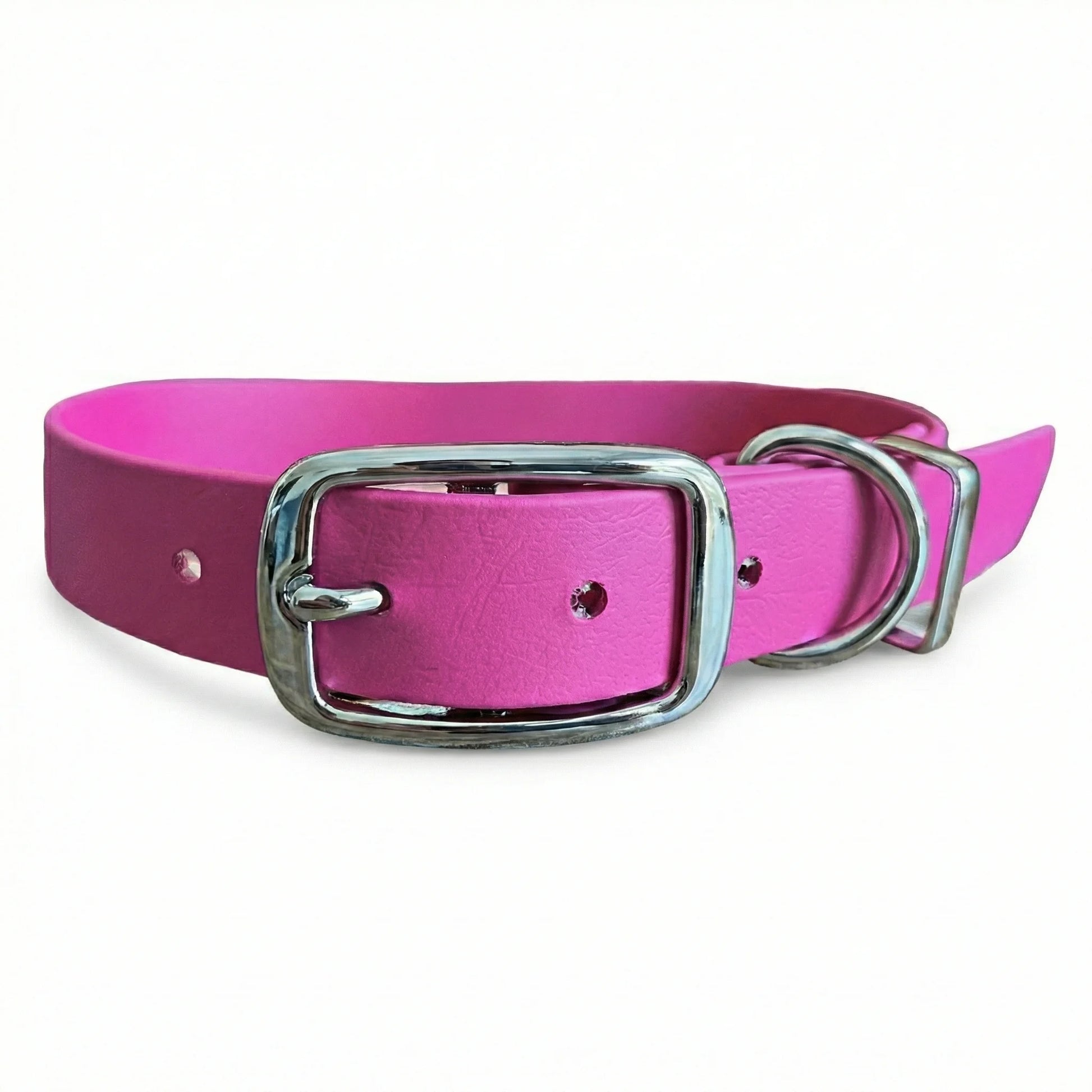 collared creatures waterproof biothane dog buckle collar in magenta for dogs