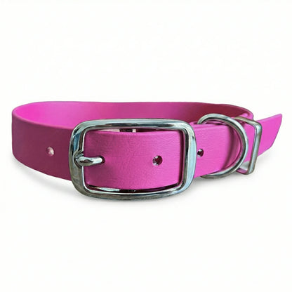 collared creatures waterproof biothane dog buckle collar in magenta for dogs