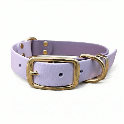 collared creatures waterproof biothane dog buckle collar in mauve & pastel pink multicolour for dogs