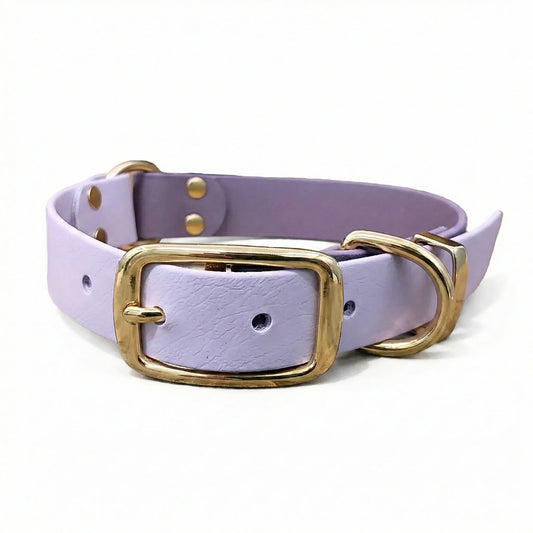 collared creatures waterproof biothane dog buckle collar in mauve & pastel pink multicolour for dogs