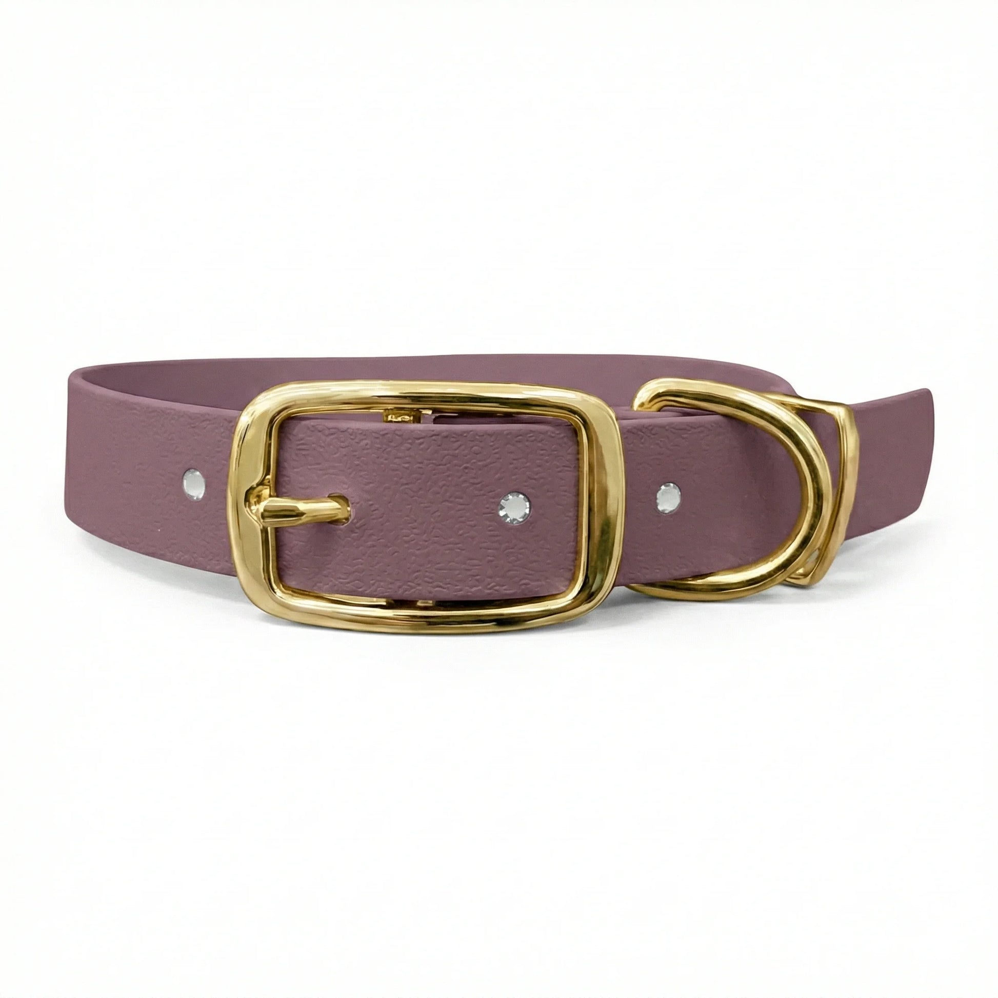 collared creatures waterproof biothane dog buckle collar in mauve for dogs