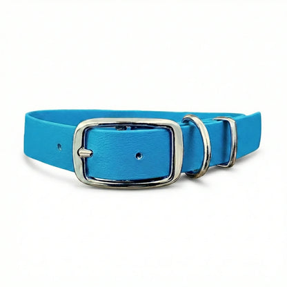 collared creatures waterproof biothane dog buckle collar in turquoise for dogs