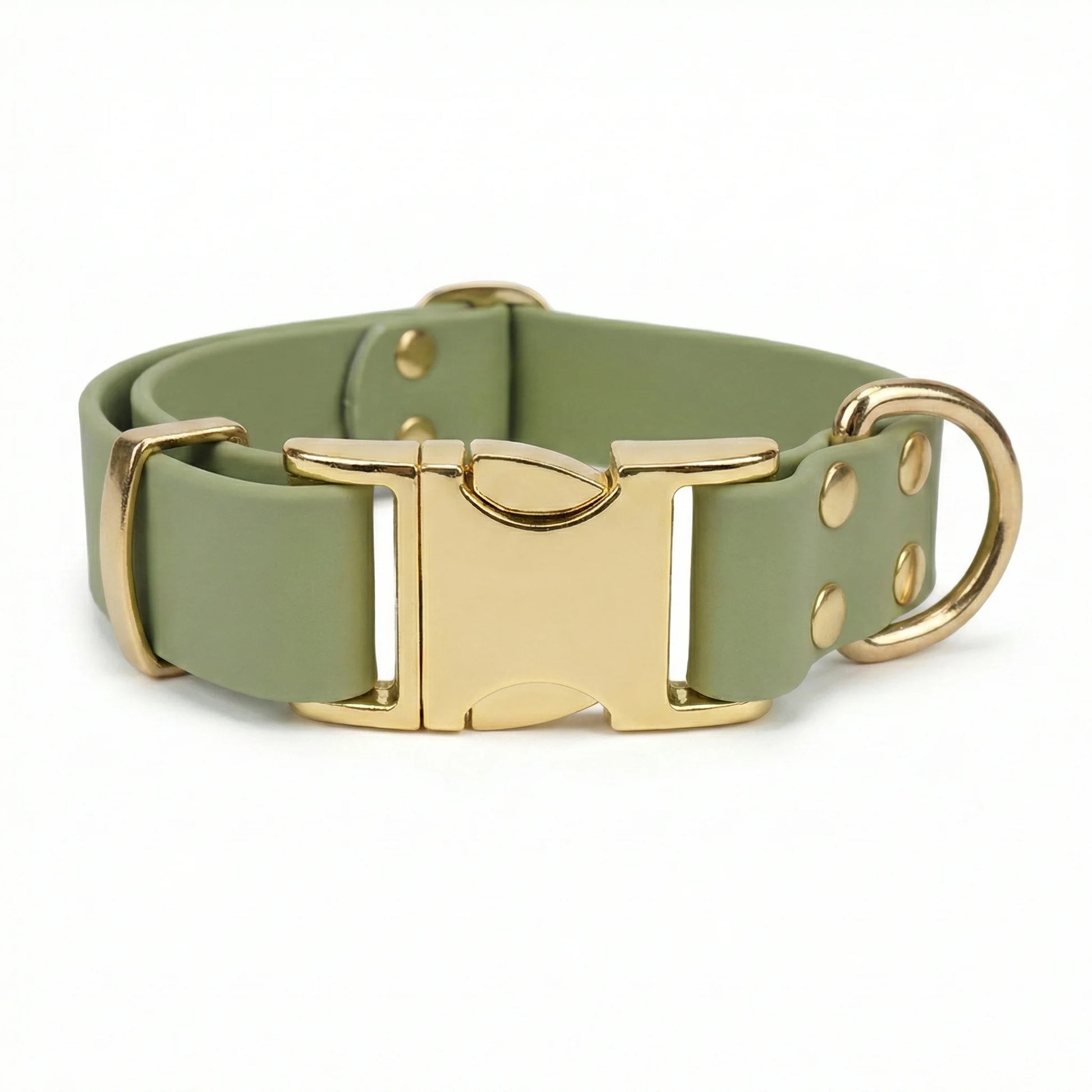 collared creatures waterproof biothane dog metal clasp collar in guacamole for dogs