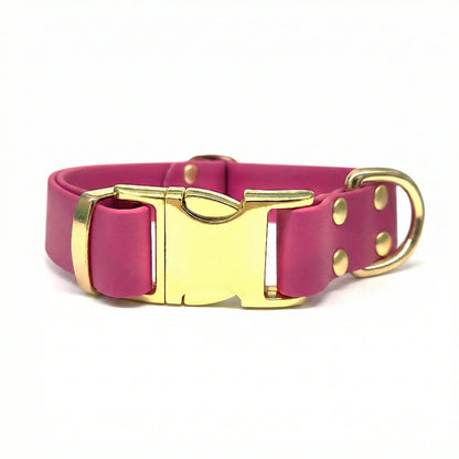 collared creatures waterproof biothane dog metal clasp collar in magenta for dogs