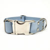 Pastel Blue Waterproof Biothane Metal Clasp Dog Collar