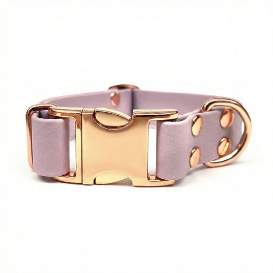 collared creatures waterproof biothane dog metal clasp collar in pastel pink for dogs