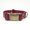 Wein Wasserdichtes Biothane Hundehalsband mit Metallschließe