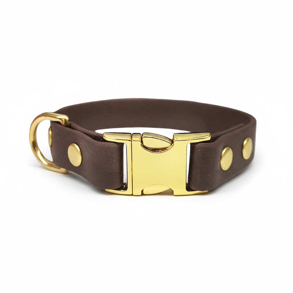 collared creatures waterproof biothane small breed 15mm dog clasp collar in dark brown for dogs