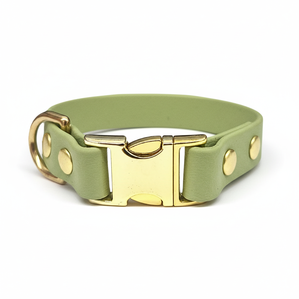 collared creatures waterproof biothane small breed 15mm dog clasp collar in guacamole green for dogs
