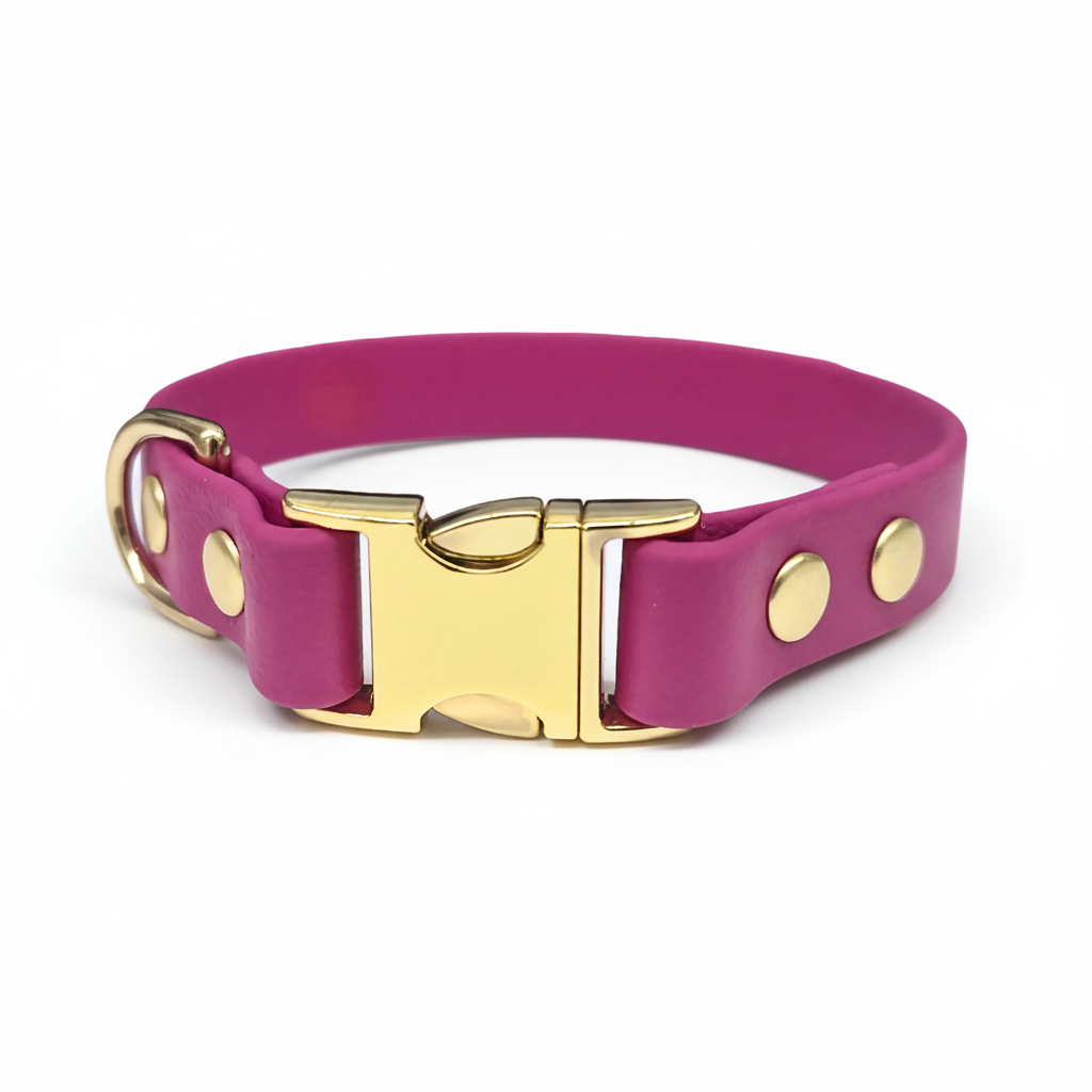 collared creatures waterproof biothane small breed 15mm dog clasp collar in magenta for dogs