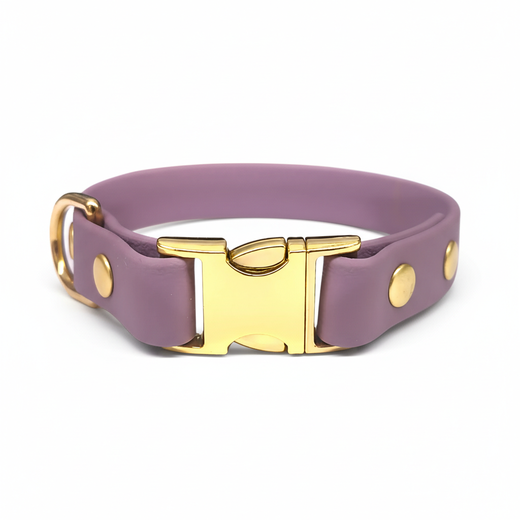 collared creatures waterproof biothane small breed 15mm dog clasp collar in mauve for dogs