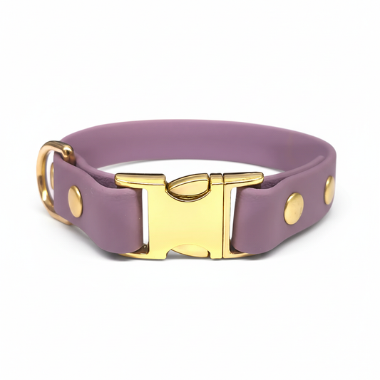 collared creatures waterproof biothane small breed 15mm dog clasp collar in mauve for dogs