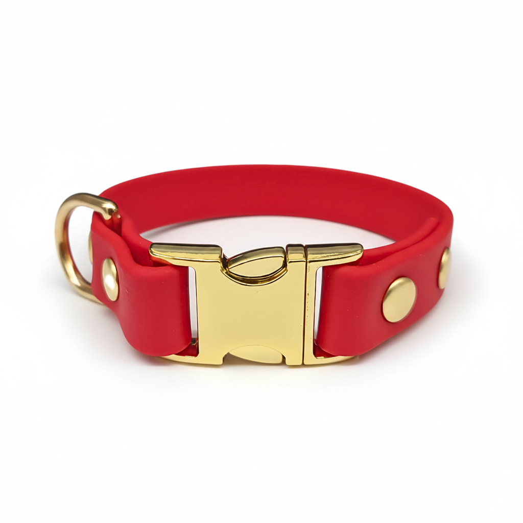 collared creatures waterproof biothane small breed 15mm dog clasp collar in red for dogs