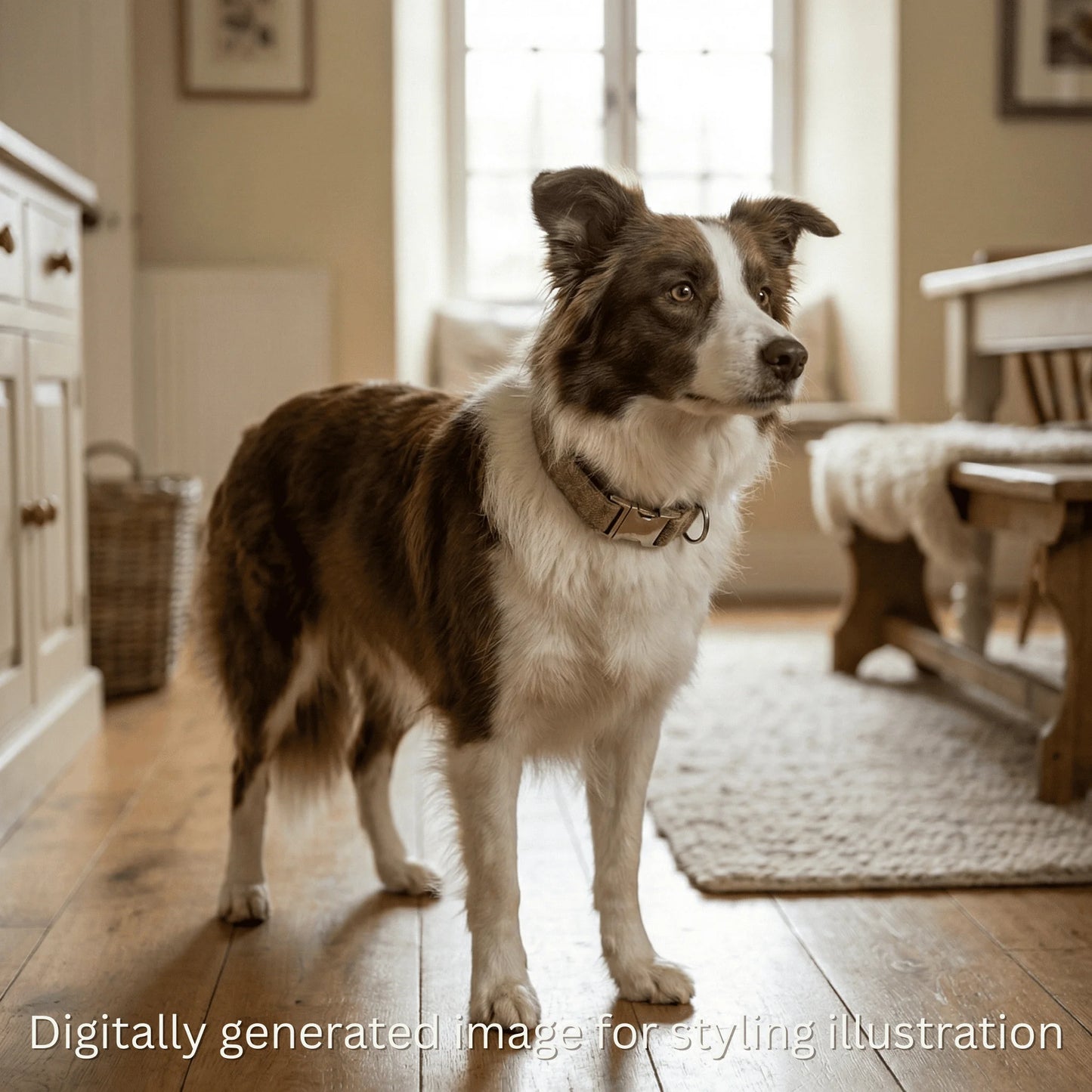 Pear Green Luxury Harris Tweed Dog Collar