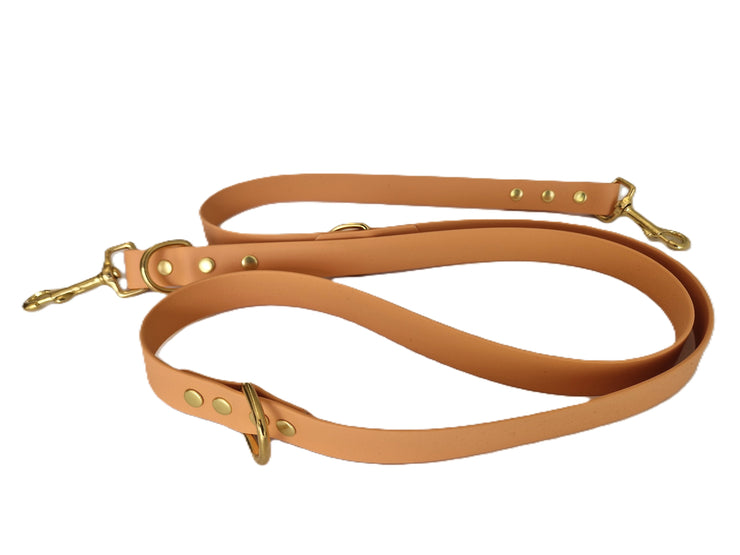 Golden Copper Waterproof / Biothane Dog Training Lead Handmade in Yorkshire UK