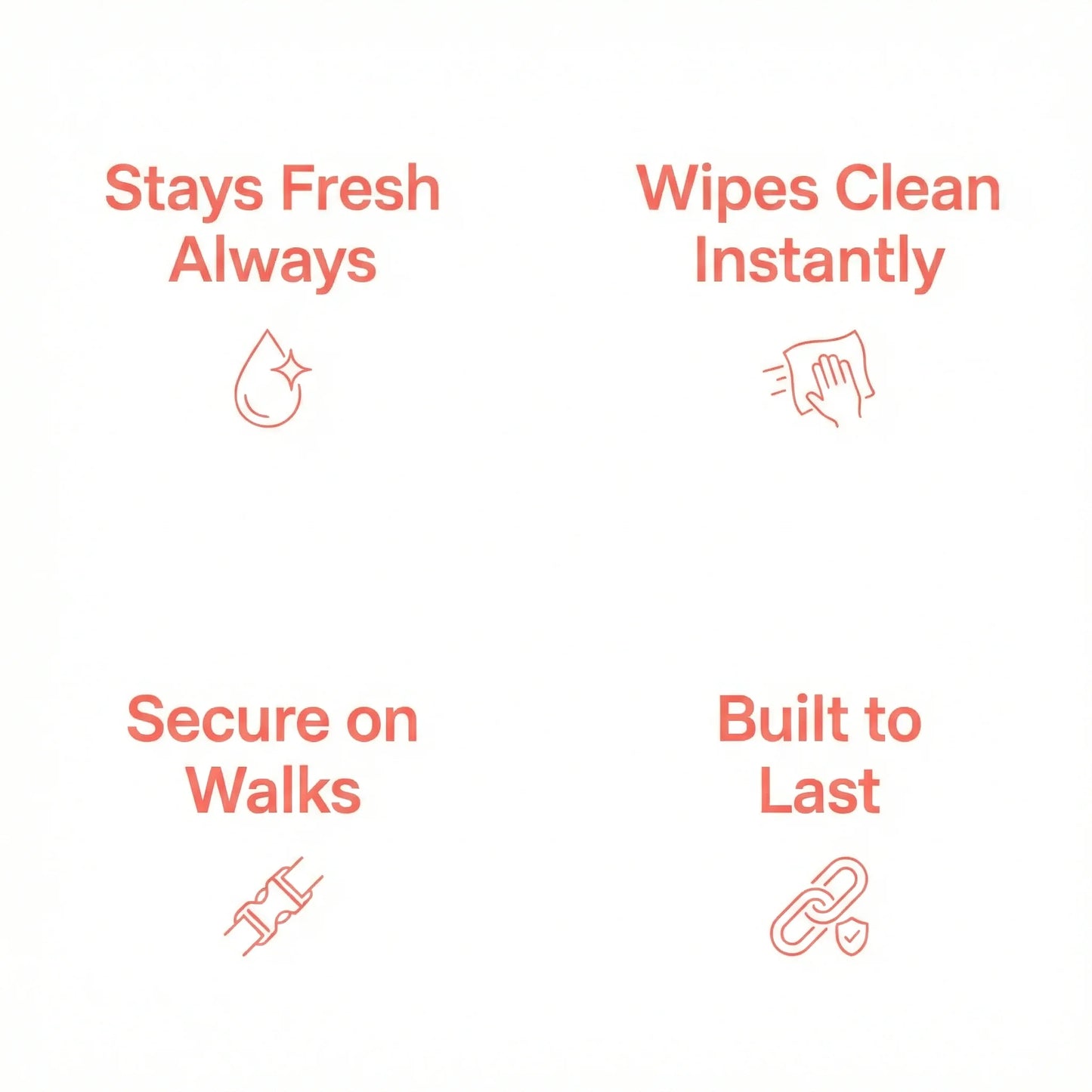 Coral Waterproof Biothane Metal Clasp Dog Collar