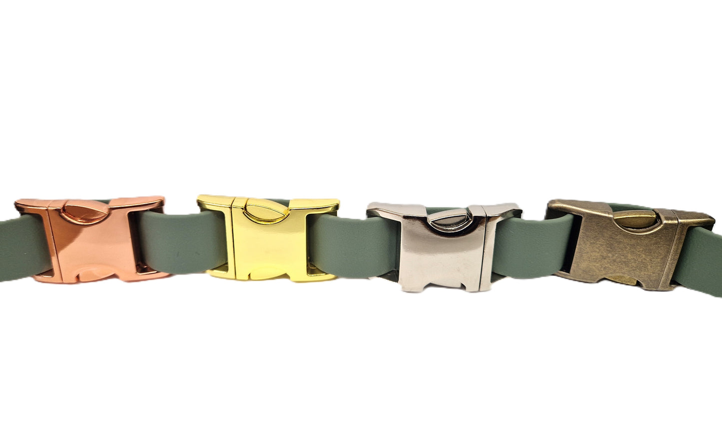 Country Green 38mm Wide Waterproof Biothane Metal Clasp Dog Collar