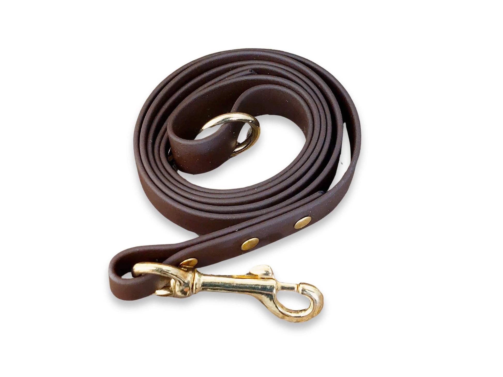 Dark Brown Waterproof Biothane Dog Lead – 1.2m Clip Leash for Outdoor Use