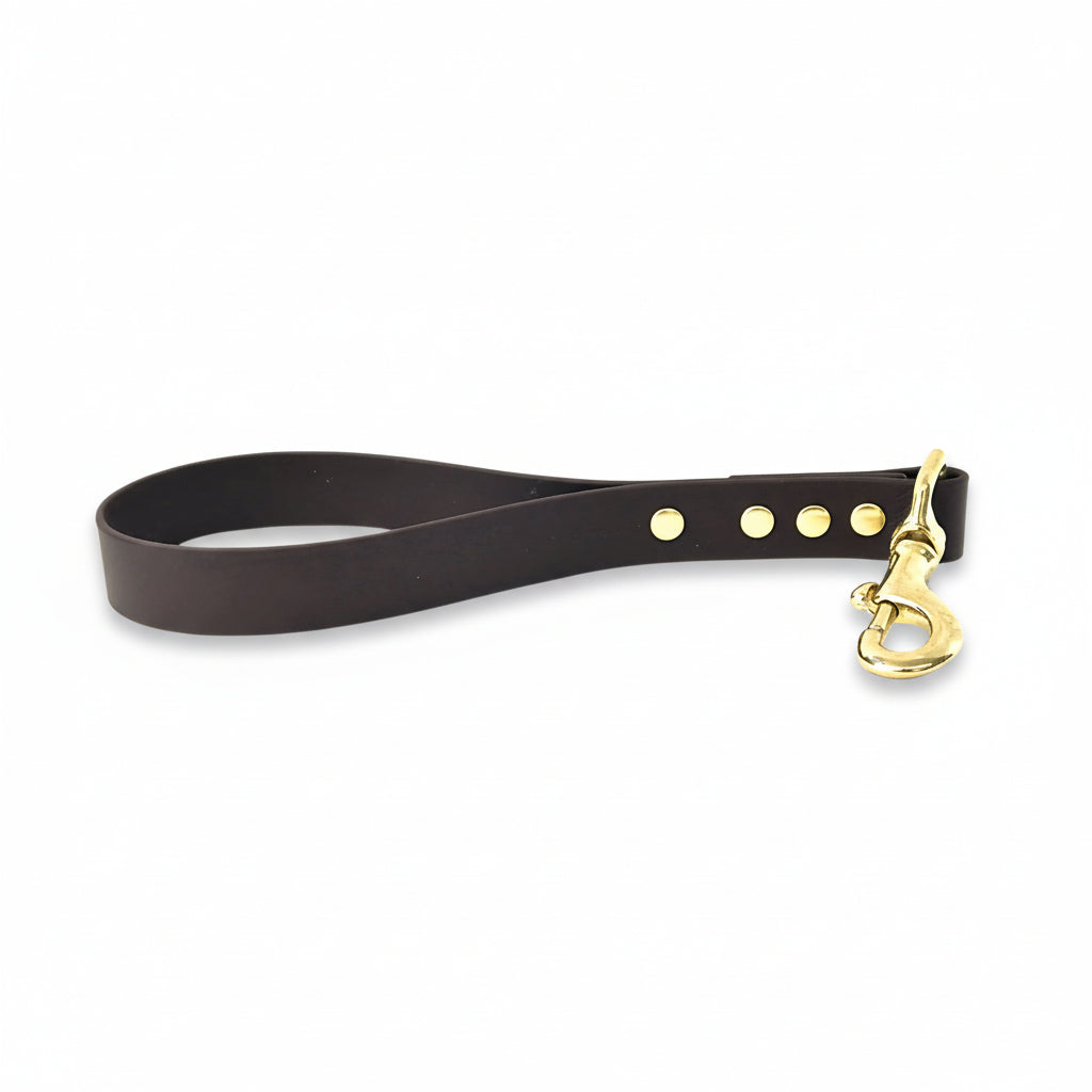 Dark Brown Dog Training Traffic Lead – Biothane Handle UK – Collared ...