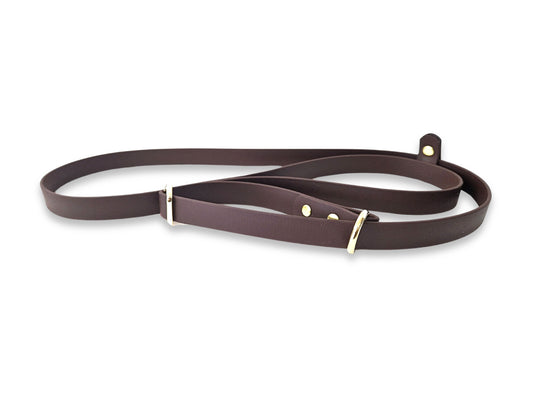 Dark Brown waterproof Biothane dog slip lead, classic non-stretch design