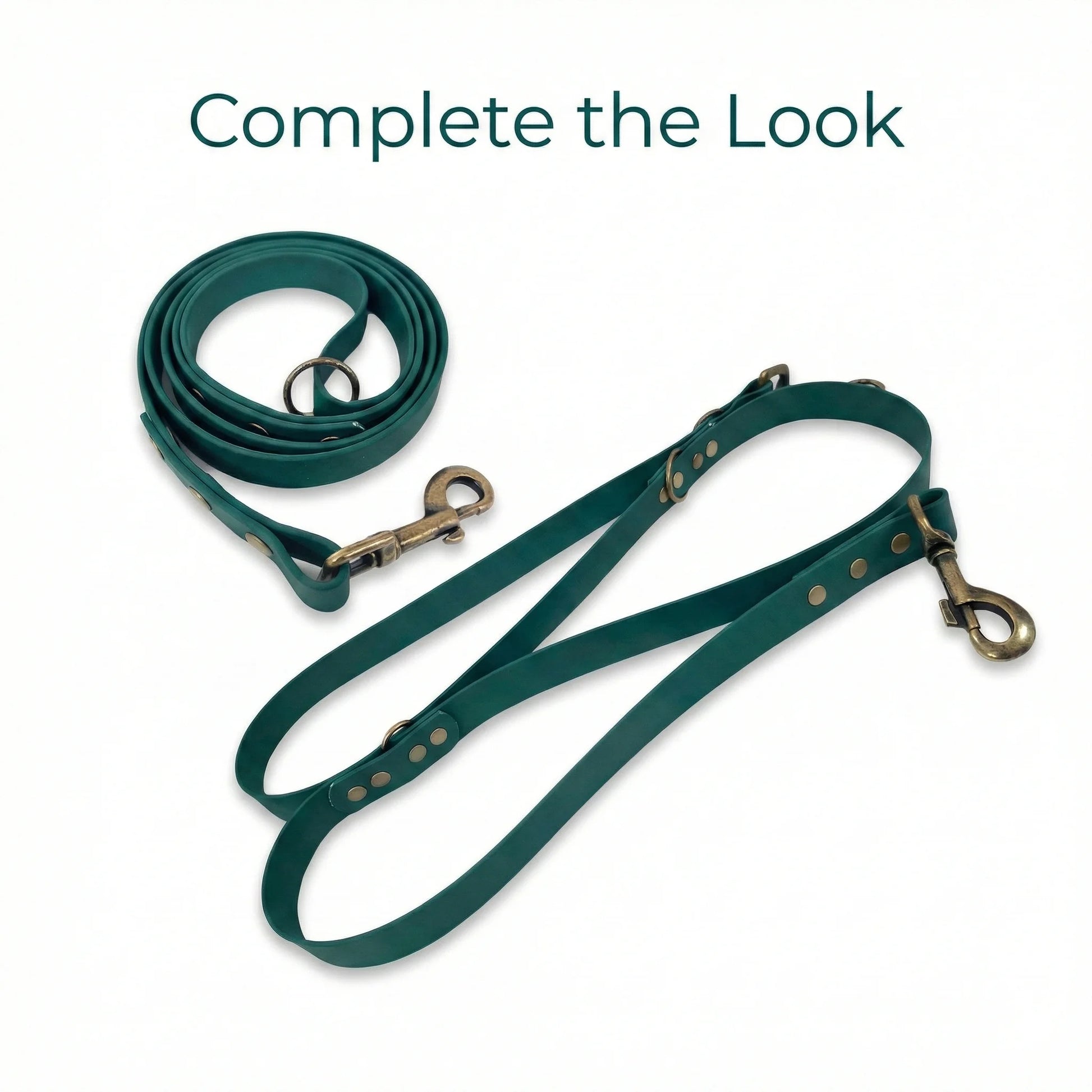 Dark Green Waterproof Biothane Metal Clasp Dog Collar - Collared Creatures LTD