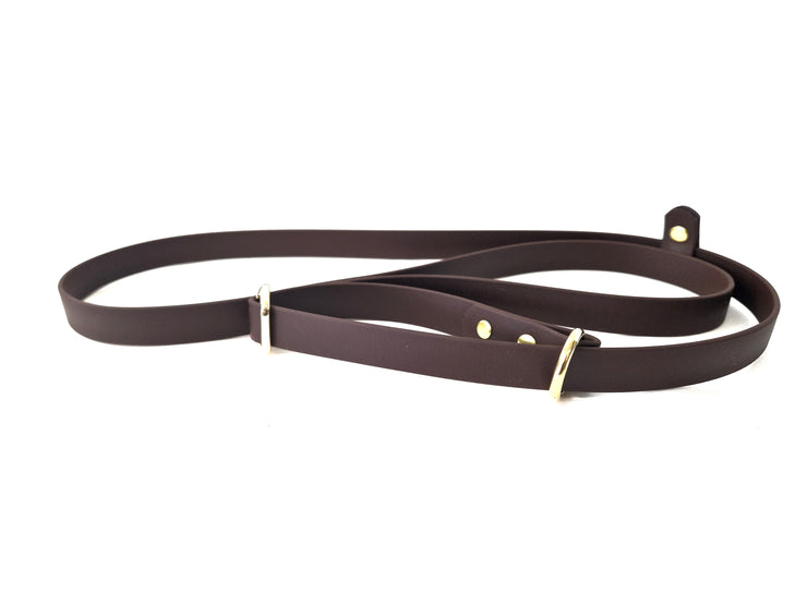 Dark Brown Waterproof Biothane Dog Slip Lead Handmade in Yorkshire