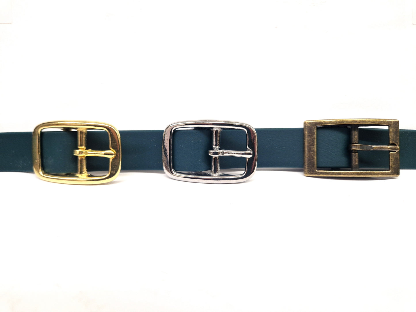 Dark Green & Beige Multicolour Waterproof Biothane Buckle Dog Collar