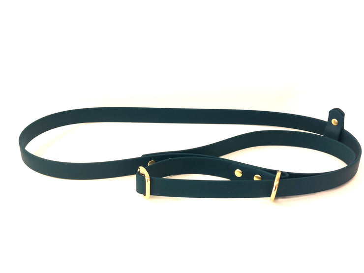 Dark Green Waterproof Biothane Dog Slip Lead Handmade in Yorkshire