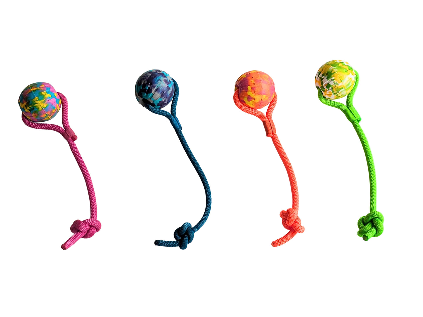 Floating Tug Toy for dogs with Rope Handle on white bg