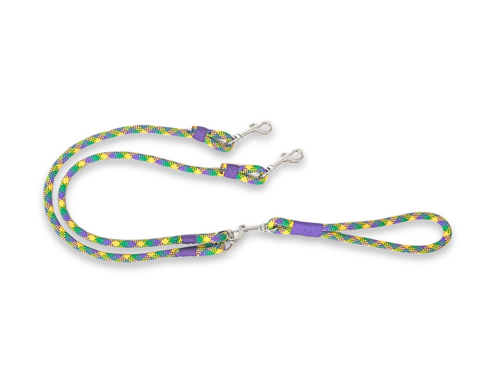 Donatello split rope lead for walking two dogs with handmade whipping