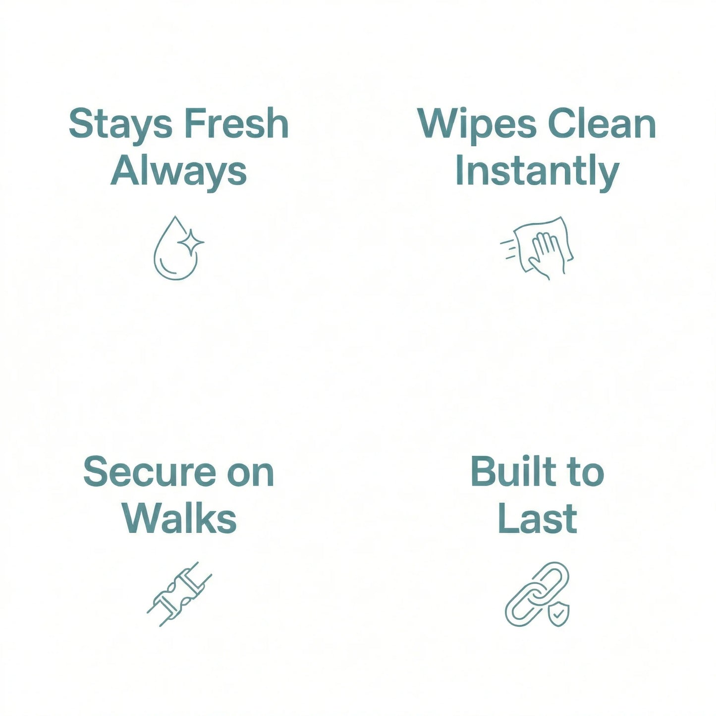 Duck Egg Blue Waterproof Biothane Metal Clasp Dog Collar