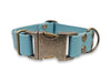 Duck Egg Blue Waterproof Biothane Metal Clasp Dog Collar