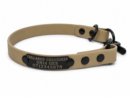 Beige Waterproof Biothane Slip Dog Collar