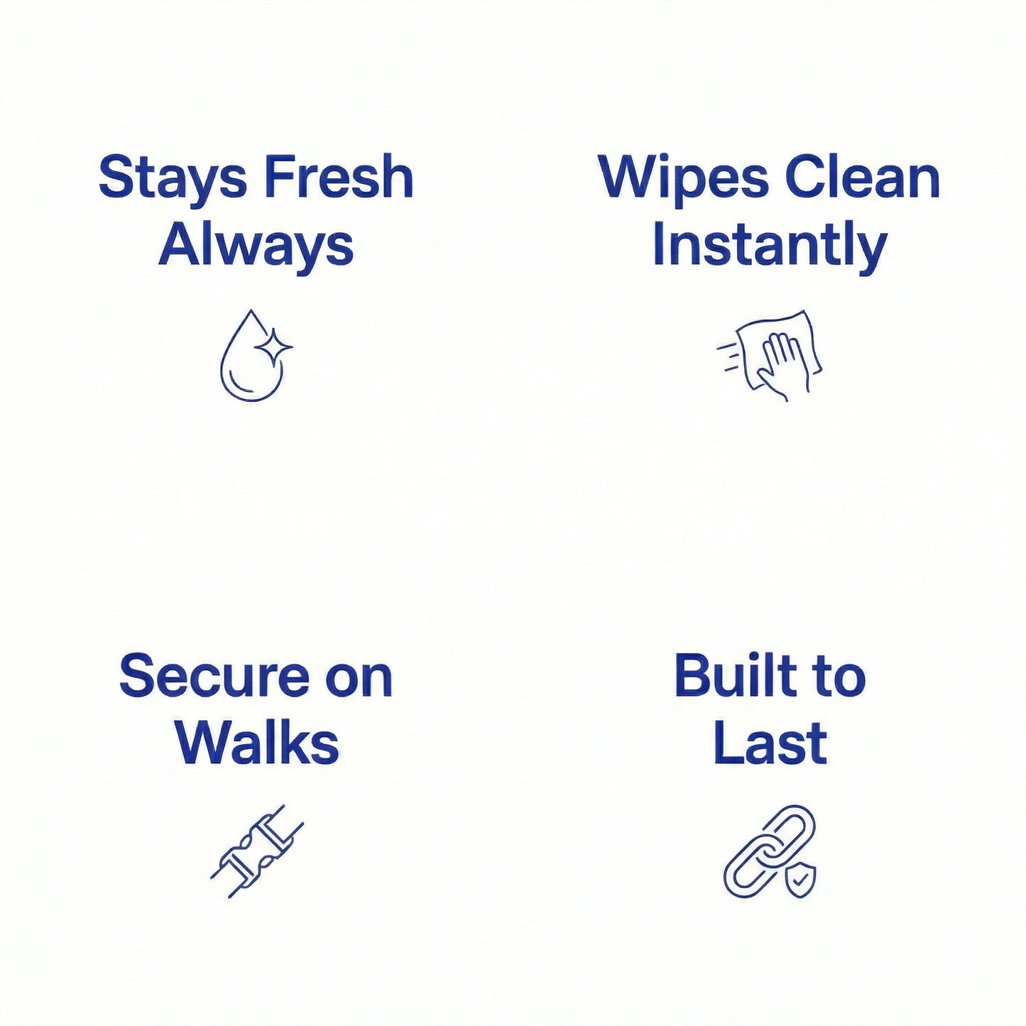 Electric Blue Waterproof Biothane Metal Clasp Dog Collar