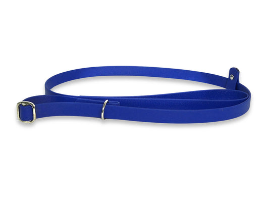 Electric Blue waterproof Biothane dog slip lead, bright and durable for visibility