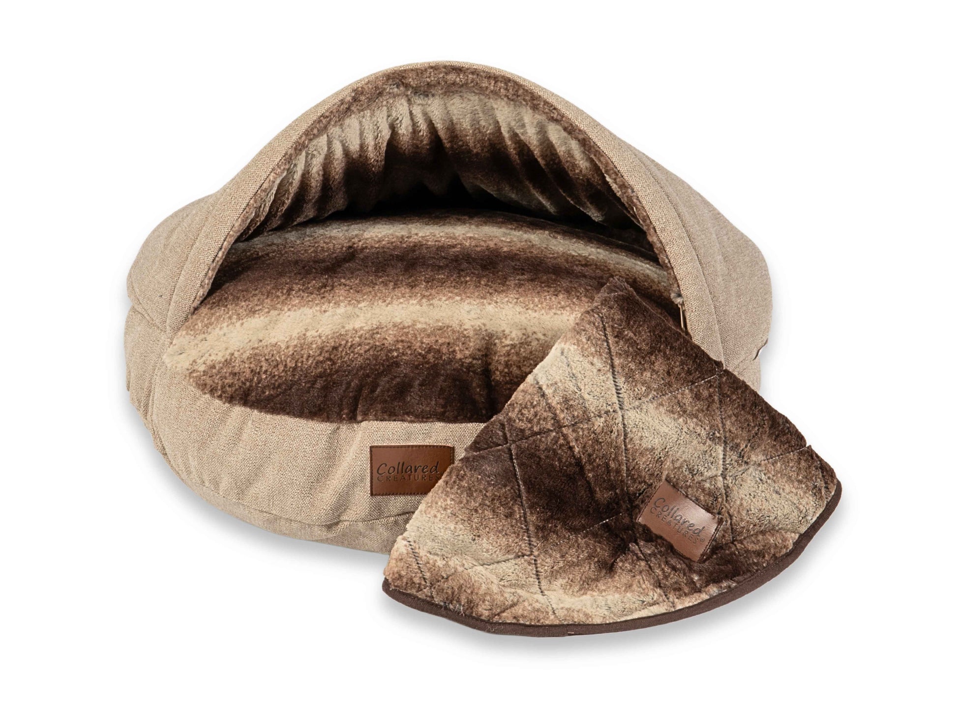 folded collared creatures cave bed blanket  for cave bed