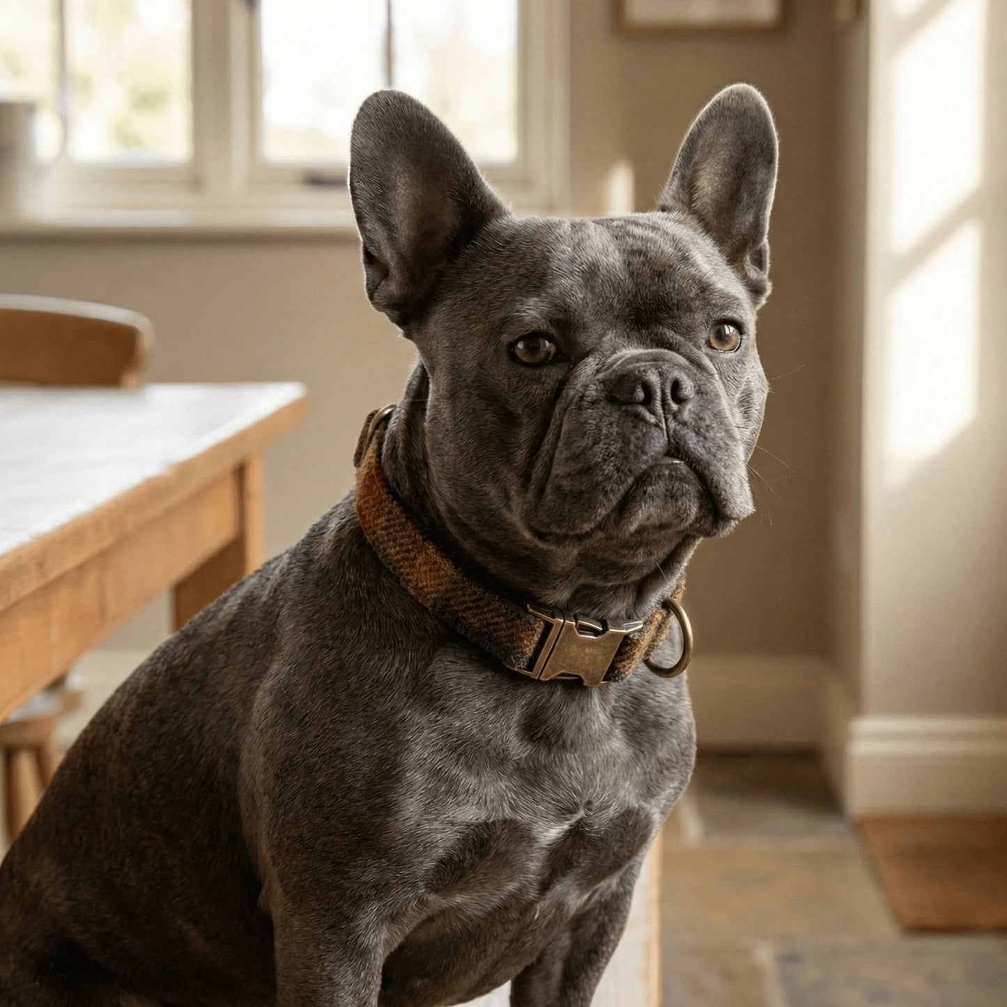 Autumnal Check Luxury Harris Tweed Dog Collar - Collared Creatures LTD