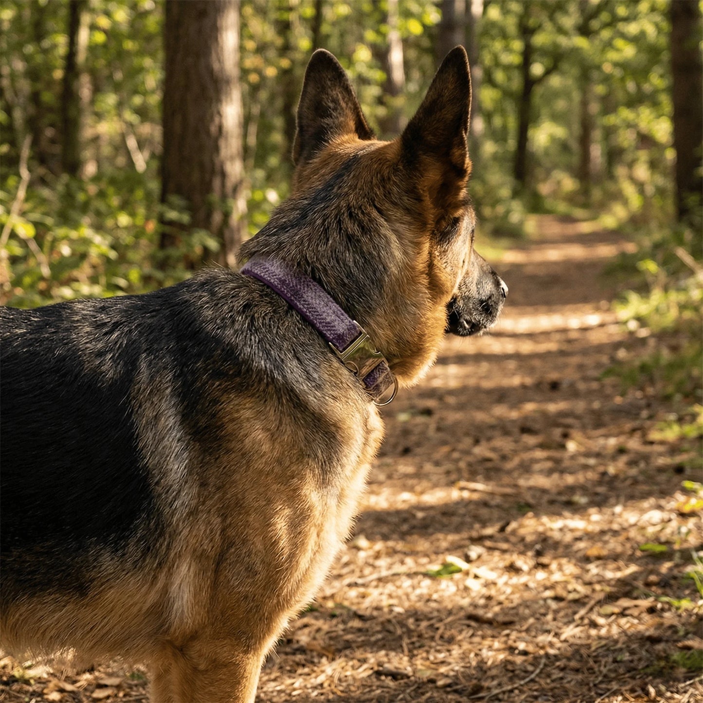 Pretty Pink Block Herringbone Check Harris Tweed Dog Collar