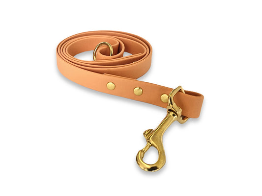 Golden Copper Dog Clip Lead – Elegant Waterproof Biothane Leash for Dog
